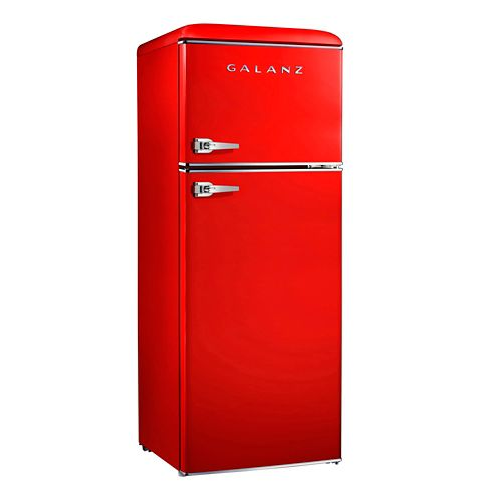 Réfrigérateur rétro Galanz, rouge